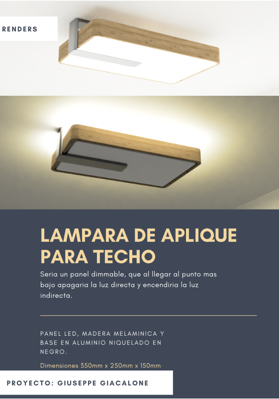 Diseño Industrial: domesticando la luz (Lampara de aplique de techo - familia de lamparas) 2