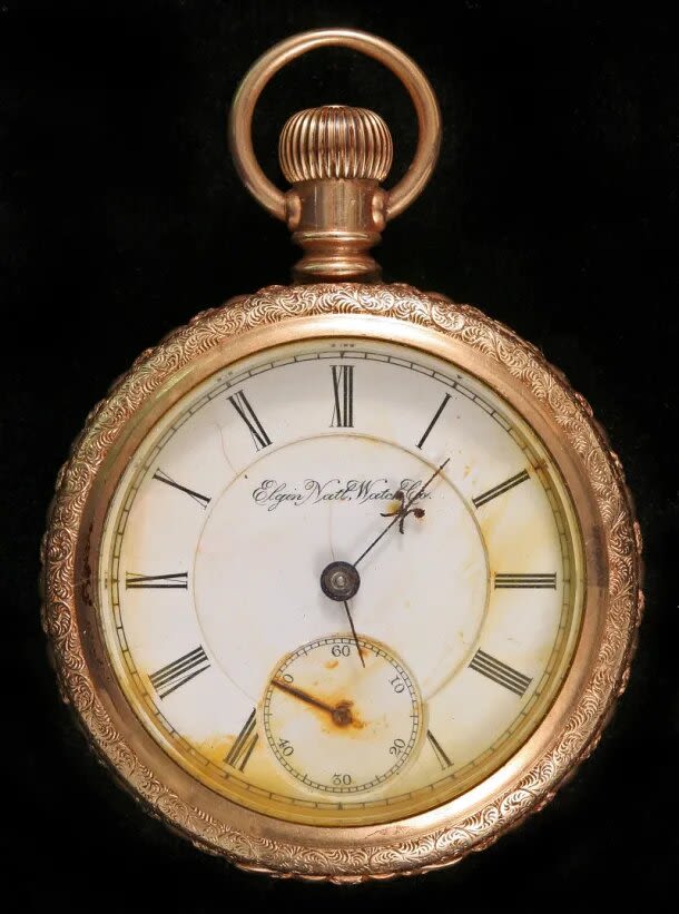 Reloj de bolsillo de un empleado del RMS Titanic