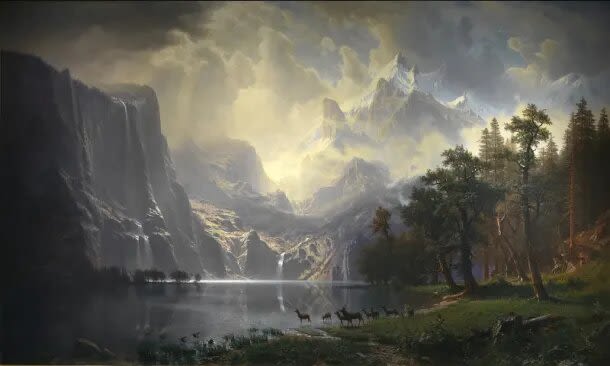 Among the Sierra Nevada, por Albert Bierstadt