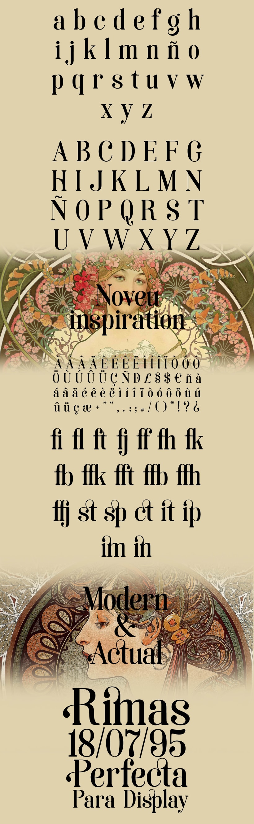 Soria Free Noveau Typeface Domestika