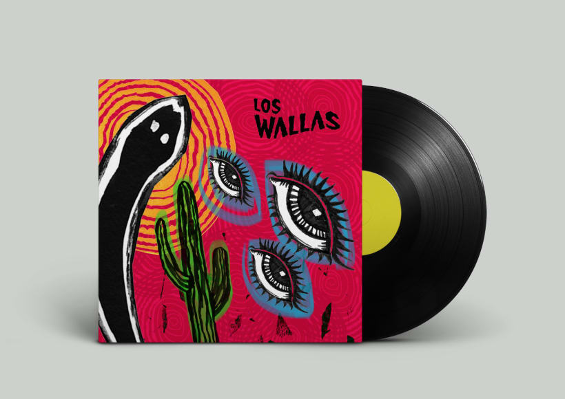 Propuestas de portada para LP - Los Wallas | Domestika