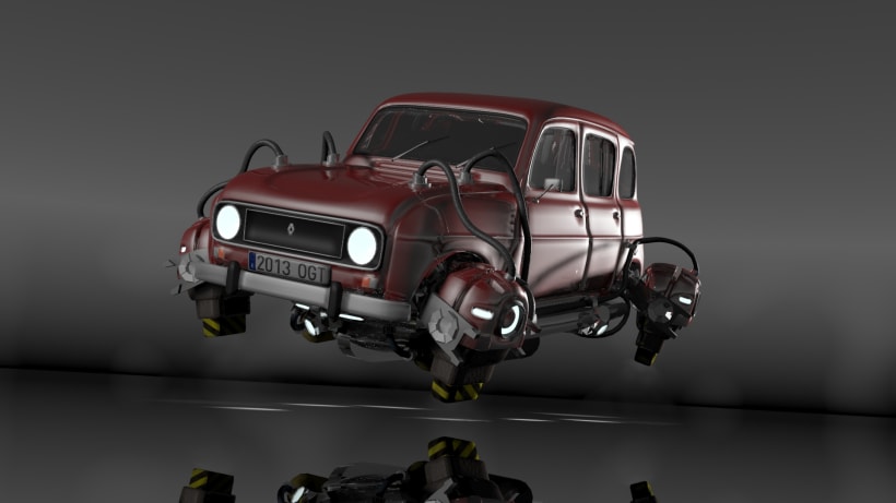3D Renault 4L | Domestika