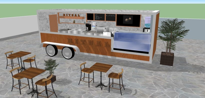 Ritual Cafeteria Food Truck Propuestas En 3d Domestika