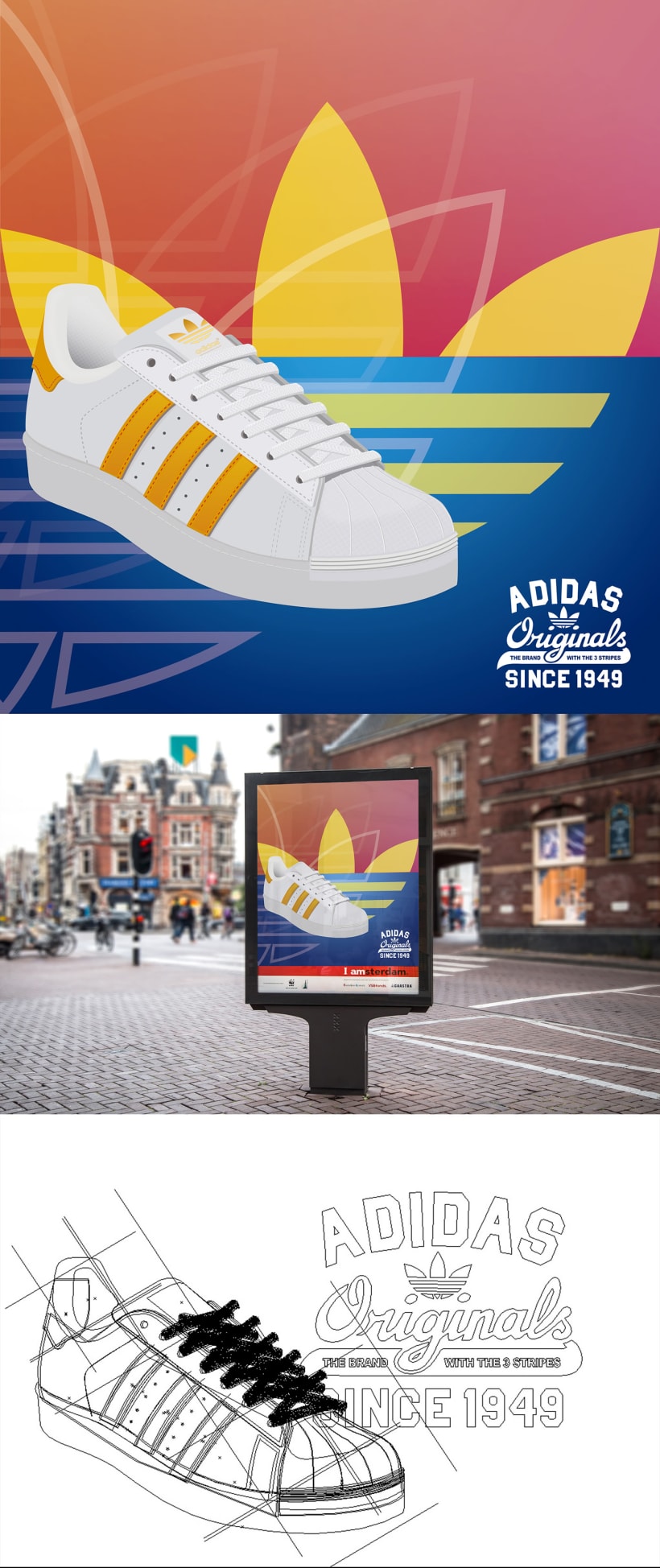 datos Aislante intelectual Adidas Originals Poster. | Domestika