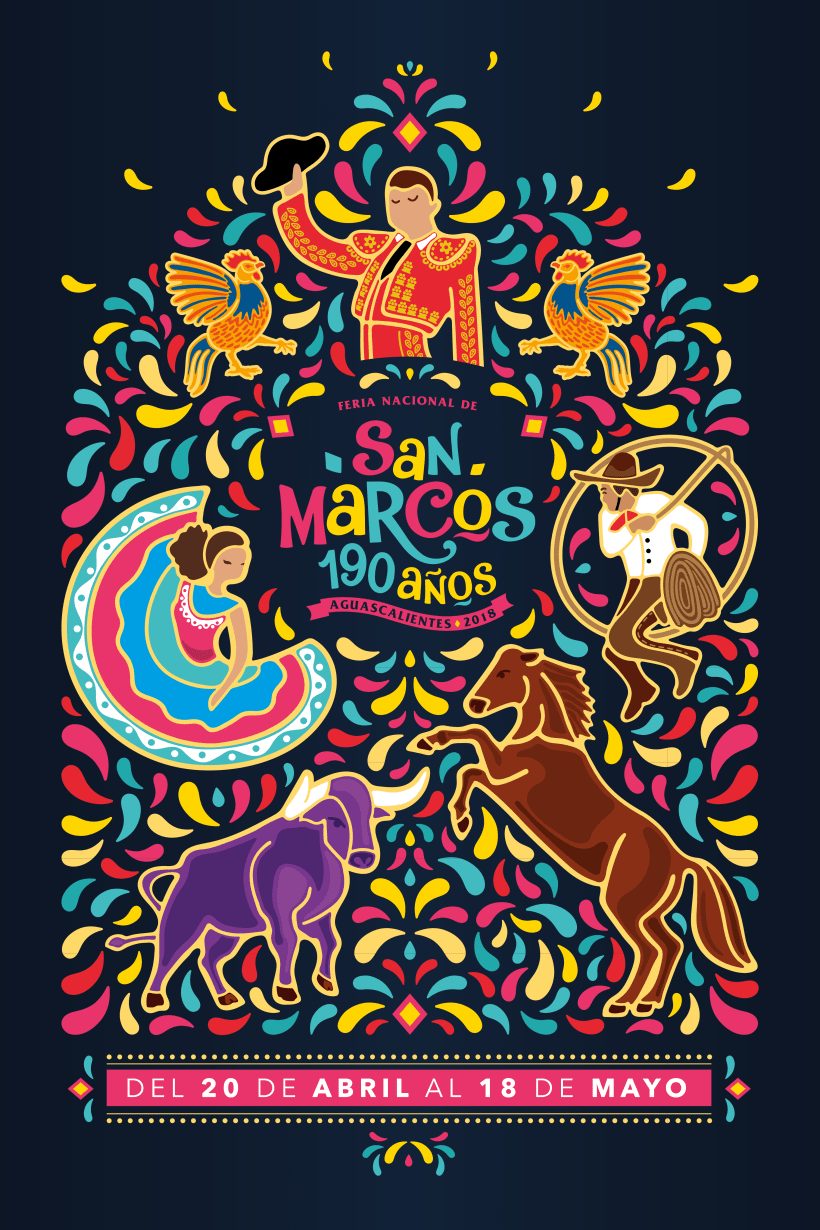 Cartel Feria Nacional de San Marcos 2018 Domestika