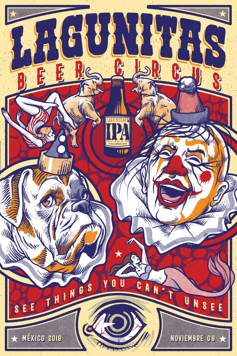 Poster Lagunitas Beer Circus Domestika