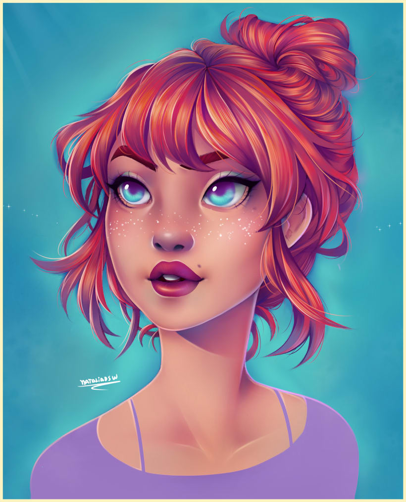 Another hair and color study | Domestika