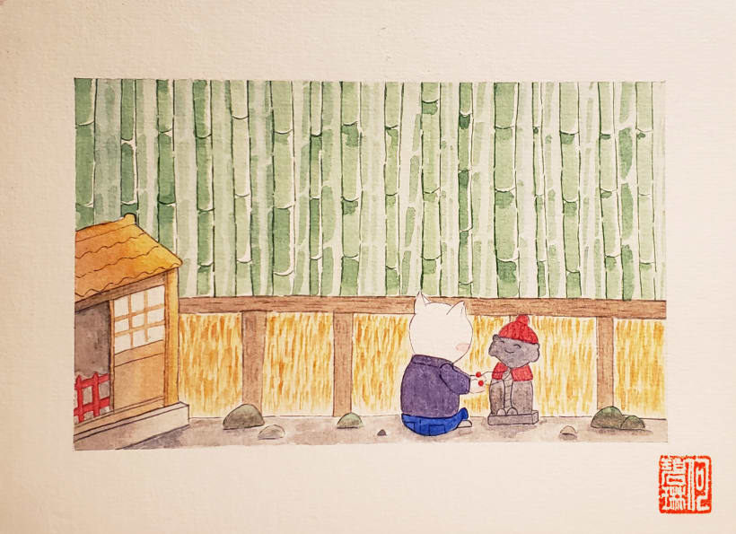 Final Project: Watercolor Illustration with Japanese Influence | Domestika