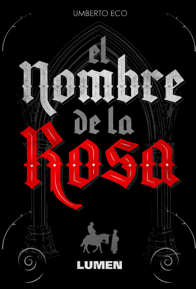 Diseño de portada de libro : El Nombre de la Rosa | Domestika