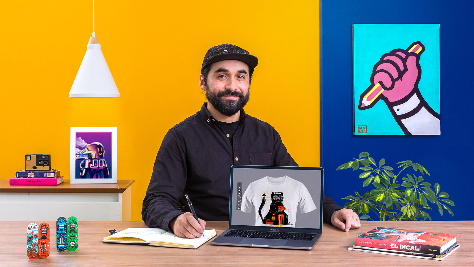 Camisetas ilustradas: vectores de colección
